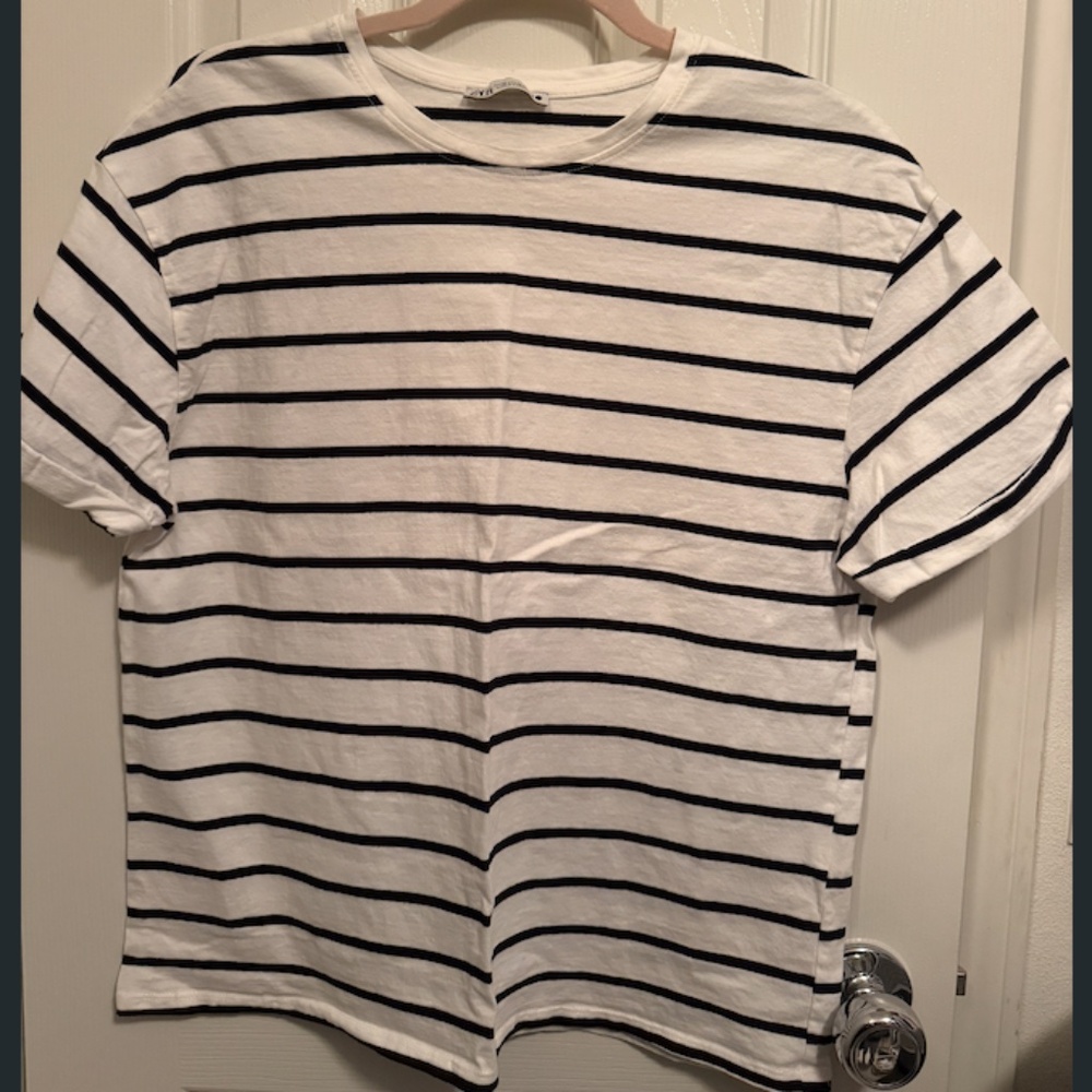 zara striped tee